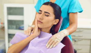 Emergency dentist Silver Creek Dentist Showing a client in pain